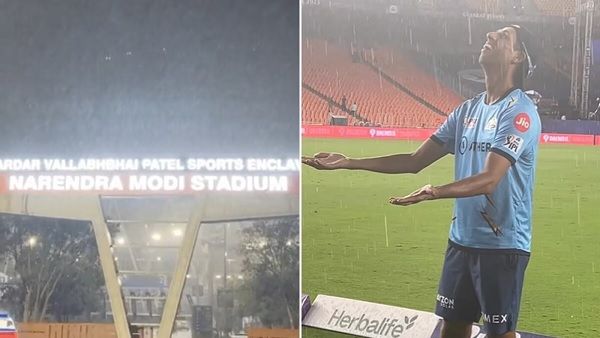 મેચની પૂર્વ સંધ્યાએ વરસાદે ખેલાડીઓને ભીંજવ્યા