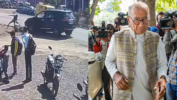 MP દિગ્વિજય સિહની કારે યુવકનેમારી ટક્કર, CCTV ફુટેજ આવ્યા સામે