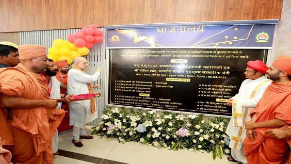 અમિત શાહે સાળંગપુર હનુમાનજીની 54 ફૂટ ઉંચી પ્રતિમાનું અનાવરણ કર્યુ