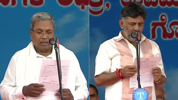 Siddaramaiah Oath Ceremony: કર્ણાટકમાં 'કોંગ્રેસ રાજ', સિદ્ધારમૈયા સીએમ અને ડીકે શિવકુમાર બન્યા ડેપ્યુટી સીએમ