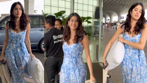bollywood news : તકિયો લઇને એરપોર્ટ પહોંચી જાન્હવી કપુર, તો લોકોએ આવી રીતે લીધી મજા