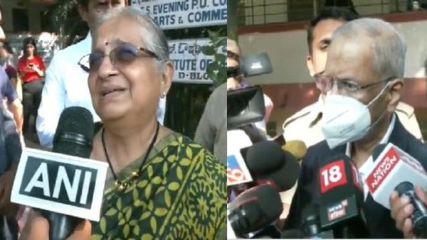 Karnataka Election: ઇઁફોસિસના ફાઉન્ડર નારાયણ મૂર્તિ અને તેમની પત્ની સુધા મૂર્તિએ કર્યુ મતદાન