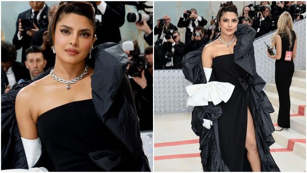 Met Gala 2023 : બ્લેક આઉટફિટમાં 11 કેરેટ હિરાનો નેકલેસ પહેરીને મેટ ગાલા પહોંચી દેશી ગર્લ, જુઓ ફોટો