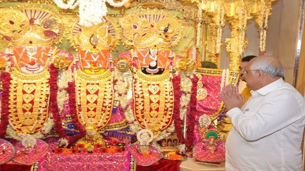 મુખ્યમંત્રી ભૂપેન્દ્ર પટેલે ભગવાન જગન્નાથજીના મંદિરની આરતીમાં થયા સહભાગી
