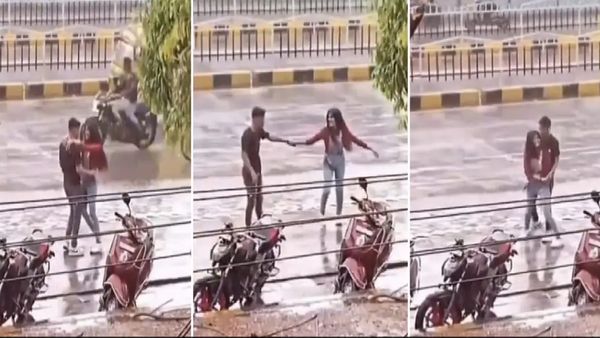 Video : વરસતા વરસાદમાં ઈન્દોરના રસ્તા પર રોમેન્ટિક ડાન્સ કરતુ કપલ કેમેરામાં કેદ, વીડિયો સોશિયલ મીડિયા પર છવાયો