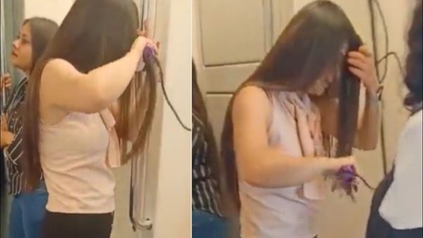 ડાન્સ પ્લેટફોર્મ બાદ દિલ્હી મેટ્રો બની બ્યુટી પાર્લર, વિડિયો થયો વાયરલ