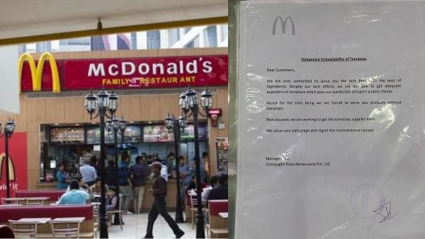 ટામેટાના વધેલા ભાવ McDonalds ને પણ નડ્યા, ફૂડ મેન્યુમાં ટામેટા સામેલ ન હોવાની નોટીસ લગાવી