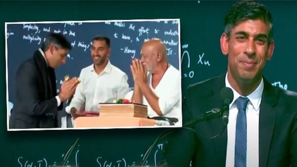 UK ના પ્રધાનમંત્રી મોરારી બાપુની રામકથામાં, કહ્યુ હુ 'અંહિયા પ્રધાનમંત્રી તરીકે નહી પણ એક હુન્દુ તરીકે છુ'