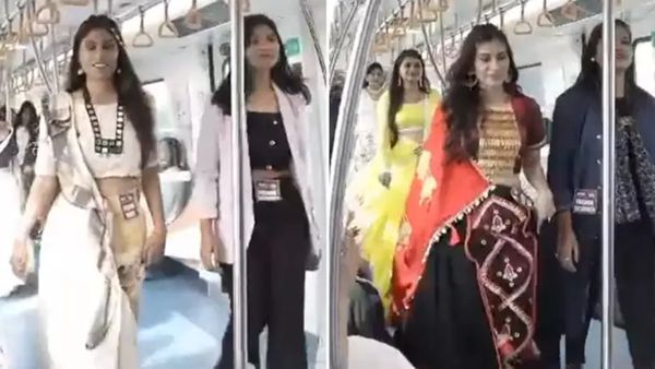 Video : નાગપુર મેટ્રોમાં ચાલુ ટ્રેને જ શરૂ થયો ફેશન શો, કેટ વોક કરતો વીડિયો વાયરલ