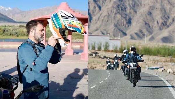લદ્દાખમાં રાહુલ ગાંધી બાઈક ચલાવતા જોવા મળ્યા, પૈંગોંગ લેક સુધી રાઈડ કરીને પહોંચ્યા