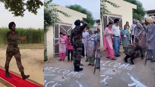 Video : રેડ કાર્પેટ પાથરીને ફૌજી પુત્રનું સ્વાગત કર્યુ, વીડિયો તમારૂ દિલ ખુશ કરી દેશે