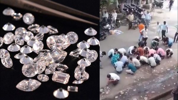 સુરતમાં વેપારીએ રસ્તામાં વેર્યા કરોડાના હીરા, લોકોએ કરી પડાપડી, જુઓ વીડિયો
