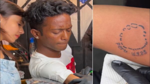 બૉયફ્રેન્ડના હાથમાં છોકરીએ આપ્યુ લવ બાઈટ, છોકરાએ બનાવી દીધુ ટેટુ, જુઓ વાયરલ Video