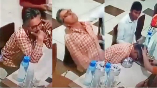 Video: પરિવાર સાથે ડિનર ટેબલ પર બેઠા-બેઠા વ્યક્તિને આવ્યો હાર્ટ એટેક, રુંવાડા ઉભા કરી દેશે મોતનો લાઈવ વીડિયો
