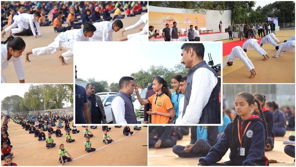 રમત-ગમત મંત્રી હર્ષ સંઘવીએ સૂર્ય નમસ્કાર સ્પર્ધા 2023-24નો કરાવ્યો આરંભ