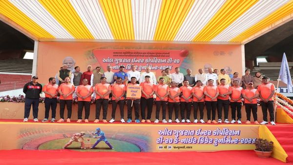 AGIC T-20 ડે-નાઈટ ક્રિકેટ ટુર્નામેન્ટ-2024નો CMએ કરાવ્યો શુભારંભ