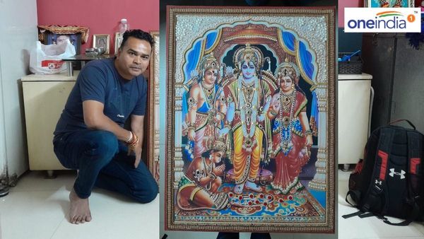અમદાવાદ: રામભક્ત અર્જૂન ઠાકોરે બનાવી હિરા-મોતીમાંથી ભગવાન રામની છબી