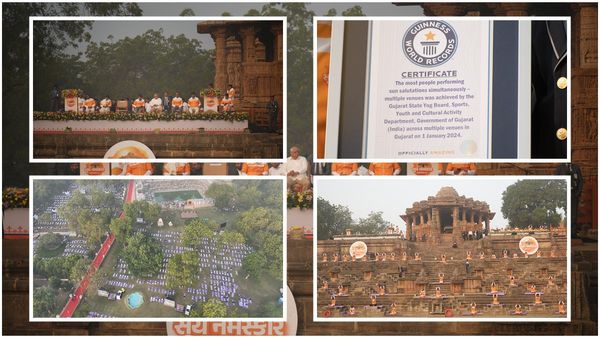 એક સાથે સૂર્ય નમસ્કાર કરી ગુજરાતીઓએ નોંધાવ્યો ગિનિસ વર્લ્ડ રેકોર્ડ
