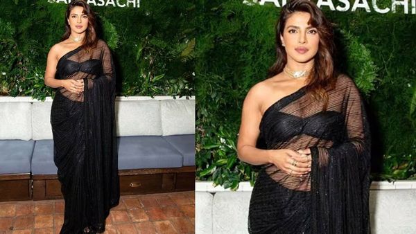 Priyanka Chopra : ટ્રાન્સપરન્ટ બ્લેક સાડીમાં કાતિલ લાગી રહી છે પ્રિયંકા ચોપરા, જુઓ ફોટોસ