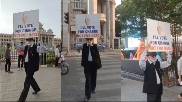 Video: ધોમધખતા તાપમાં રસ્તા પર ફરીને એક વૃદ્ધ કરી રહ્યા છે અપીલ, 'પરિવર્તન માટે મત આપો, નફરત માટે નહિ