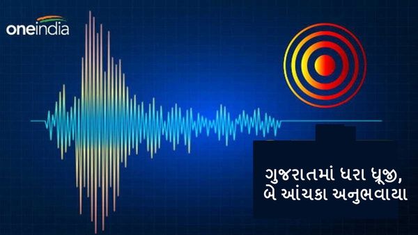Earthquake in Gujarat: ગુજરાતમાં ધરા ધ્રૂજી, બે આંચકા અનુભવાયા, જાણો તીવ્રતા