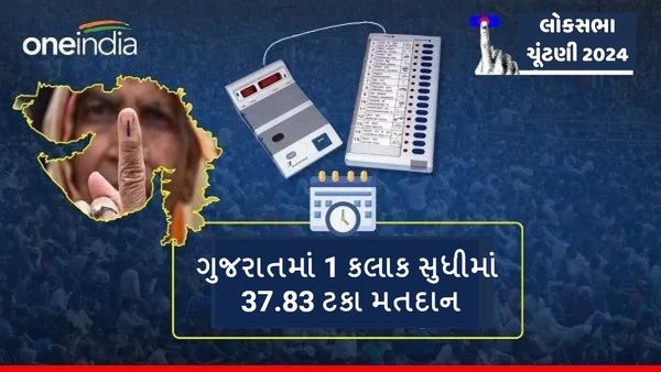 Lok Sabha Elections 2024: ગુજરાતમાં 1 કલાક સુધીમાં 37.83 ટકા મતદાન