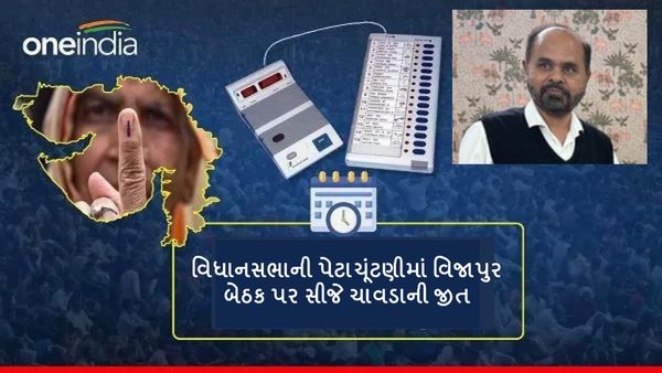 Gujarat assembly bypoll 2024: વિધાનસભાની પેટાચૂંટણીમાં વિજાપુર બેઠક પર સીજે ચાવડાની જીત