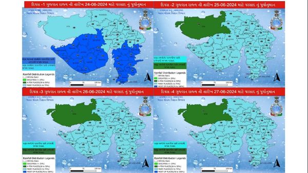 Gujarat Rain Update: ગુજરાતના ઘણા ભાગોમાં રેડ એલર્ટ, 28 જૂન સુધી ભારે વરસાદની આગાહી