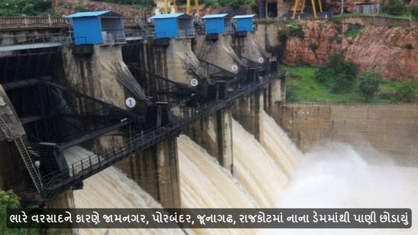 Rain Update: ભારે વરસાદને કારણે સૌરાષ્ટ્રના નાના ડેમમાંથી પાણી છોડાયું