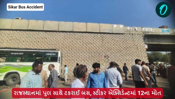 Sikar Bus Accident: રાજસ્થાનમાં પુલ સાથે ટકરાઈ બસ, સ્ટીકર એક્સિડેન્ટમાં 12ના મોત