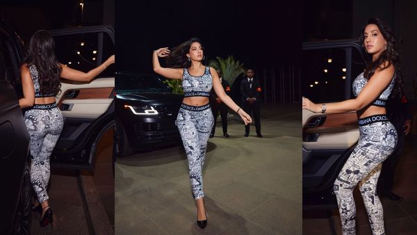 Nora Fatehi Hot Look : જીમ આઉટફિટમાં એકદમ આગ બનીને કેમેરામાં કેદ થઈ નોરા ફતેહી, જુઓ ફોટો