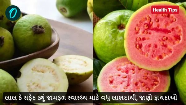 લાલ કે સફેદ ક્યું જામફળ સ્વાસ્થ્ય માટે વધુ લાભદાયી, જાણો ફાયદાઓ