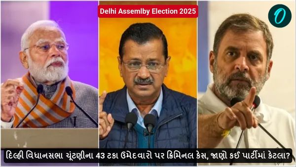 Delhi Assemlby Election 2025:દિલ્હી વિધાનસભા ચૂંટણીના 43 ટકા ઉમેદવારો પર ક્રિમિનલ કેસ, જાણો કઈ પાર્ટીમાં કેટલા