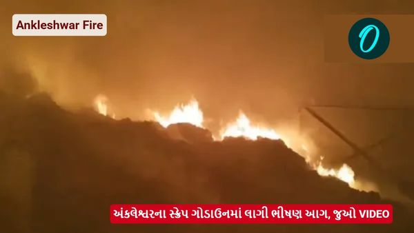 Gujarat: અંકલેશ્વરના સ્ક્રેપ ગોડાઉનમાં લાગી ભીષણ આગ, જુઓ અફરાતફરીનો VIDEO