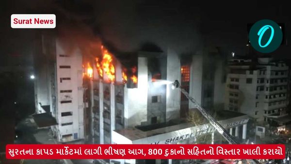 Surat News: સુરતના કાપડ માર્કેટમાં લાગી ભીષણ આગ, 800 દુકાનો સહિતનો વિસ્તાર ખાલી કરાયો
