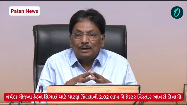 Patan News: નર્મદા યોજના હેઠળ સિંચાઈ માટે પાટણ જિલ્લાનો 2.02 લાખ હેક્ટર વિસ્તાર આવરી લેવાયો