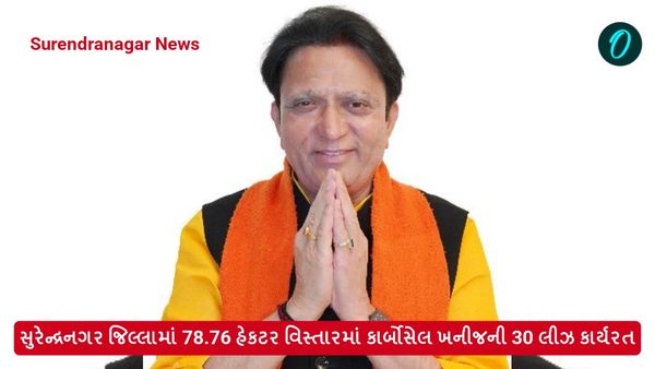 Surendranagar News: સુરેન્દ્રનગર જિલ્લામાં 78.76 હેકટર વિસ્તારમાં કાર્બોસેલ ખનીજની 30 લીઝ કાર્યરત