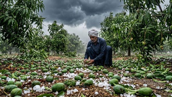 કચ્છમાં કરા સાથે વરસાદ, ખેડૂતોને મોટુ નુકસાન