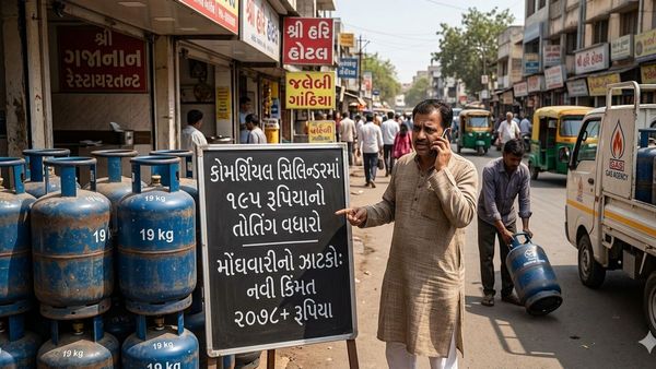 કોમર્શિયલ ગેસ સિલિન્ડરના ભાવમાં 195 રૂપિયાનોે વધારો, જાણો નવા ભાવ