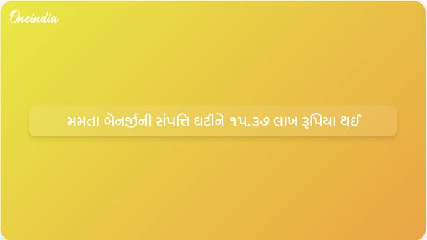 આગામી વિધાનસભા ચૂંટણી માટે મમતા બેનર્જીએ ૧૫.૩૭ લાખ રૂપિયાની સંપત્તિ જાહેર કરી