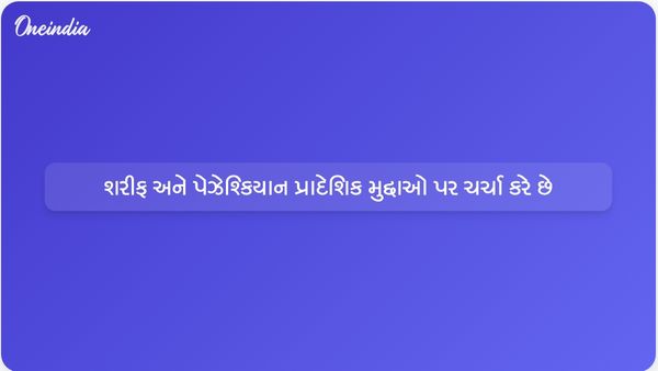 પાકિસ્તાનના પીએમ શહબાઝ શરીફે ઈરાનના રાષ્ટ્રપતિ પેઝેશ્કિયાન સાથે વર્તમાન પ્રાદેશિક પરિસ્થિતિ પર ચર્ચા કરી