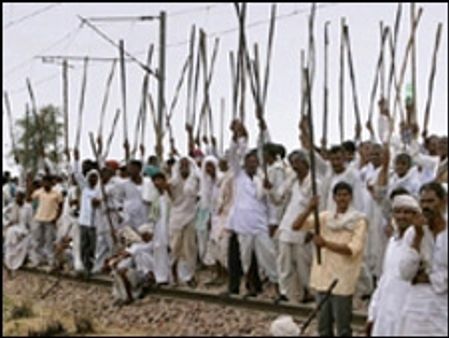 आरक्षण को लेकर गुर्जरों का आंदोलन