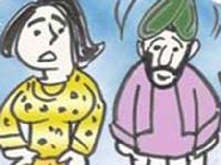 संता ने 'किस' किया...