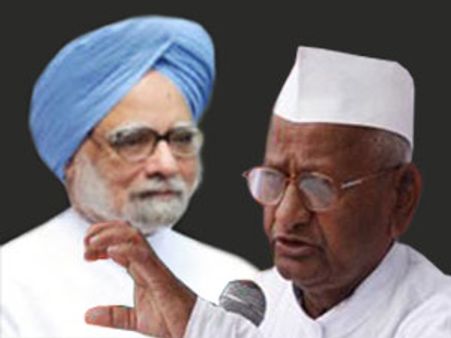 मनमोहन ने अन्‍ना को भेजा गुलदस्‍ता, कहा 'गेट वेल सून'