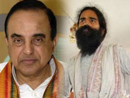 भ्रष्टाचार के खिलाफ जंग में सुब्रह्मण्यम स्वामी के साथ बाबा रामदेव