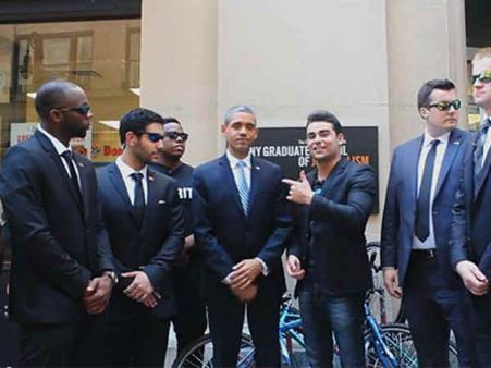 जब नकली बराक ओबामा के लिए रुक गया टाइम्‍स स्‍क्‍वॉयर का ट्रैफिक