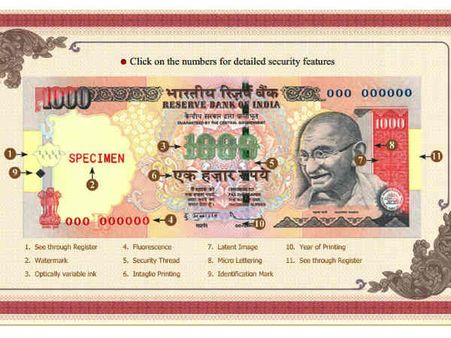 कैसे पहचानें 1000 रुपए का असली नोट
