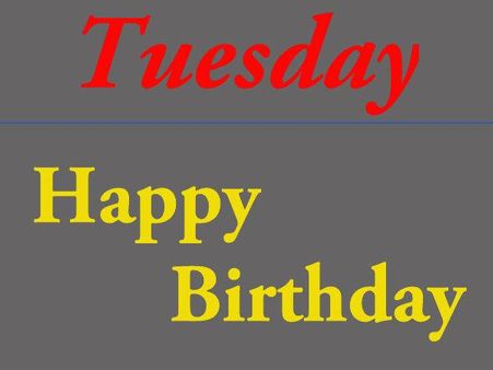 आपका जन्मदिन मंंगलवार को तो नहीं, अगर हां.. तो क्लिक करें..