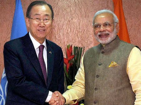 गांधी के मूल्यों पर खड़े भारत में होना घर जैसा लगता है- बान की मून