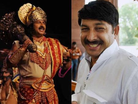 रामलीला में अंगद बने सांसद मनोज तिवारी ने 'सर्जिकल स्‍ट्राइक' से रावण को डराया